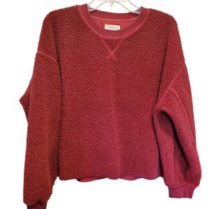American Eagle By Payless Red Sherpa Sweatshirt